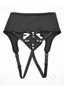 High Waisted Corset Strap-on - Black