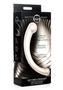Master Series 10x Vibra-crescent Rechargeable Silicone Vibrating Dual Ended Dildo - Silver